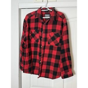 Men's sz XL Guide's Choice Flannel Brawny‎ Red Black Plaid Pro Elite